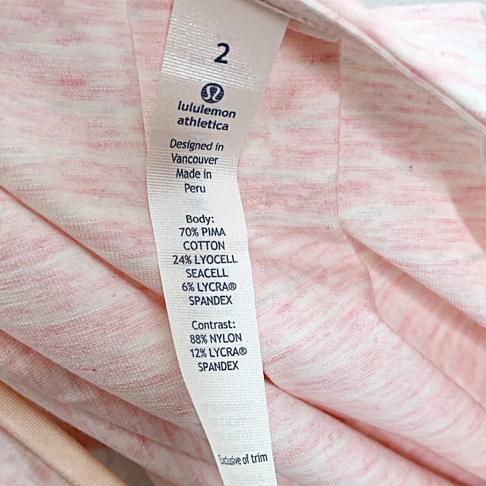Lululemon Breezy Tank in Parallel Stripe Heathered Parfait Pink - Picture 8 of 10